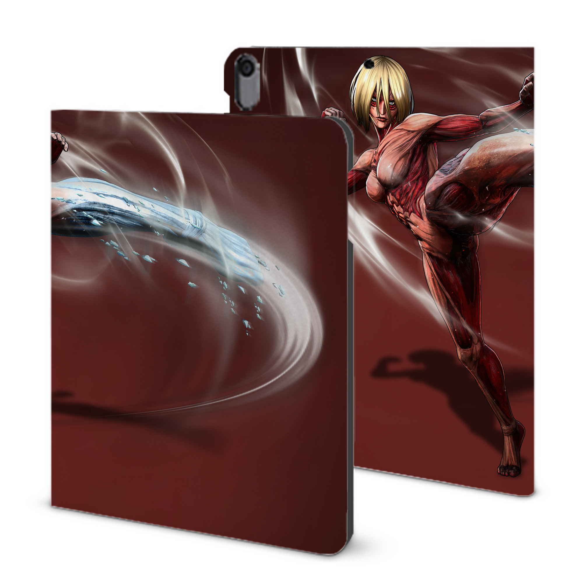 （画像用） 進撃の巨人 Attack on Titan IPad ケース ブック型 PUレザー TPU 耐衝撃 軽量 薄型 ペン収納なし 全面保護 IPad 各モデル対応